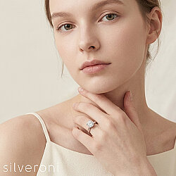 Luminous Grace Lab Grown Diamond Ring 14K Silveroni - Silveroni