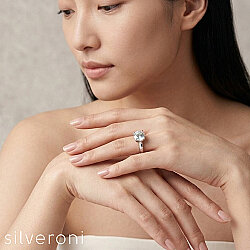 Luminous Grace Lab Grown Diamond Ring 14K Silveroni - 2