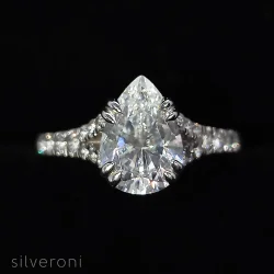 Majestic Luster Lab Grown Diamond Solitaire Ring | Sustainable Elegance by Silveroni - 2