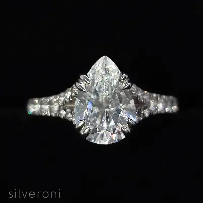 Majestic Luster Lab Grown Diamond Solitaire Ring | Sustainable Elegance by Silveroni - 2