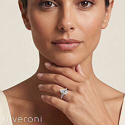 Majestic Luster Lab Grown Diamond Solitaire Ring | Sustainable Elegance by Silveroni - Silveroni