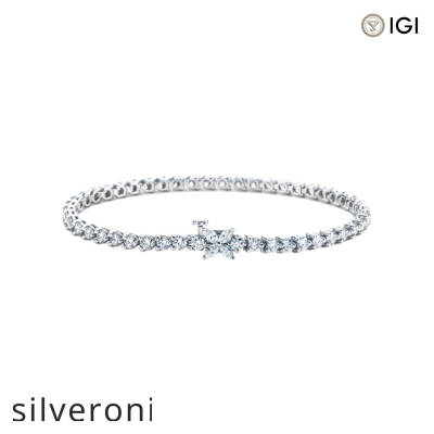 Marquise Cut Excellent Diamond Tennis Bracelet in Platinum - 1