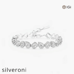 My Twin White Gold Lab Grown Diamond Bracelet - Silveroni