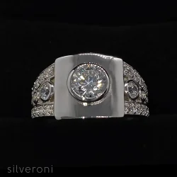 Noble Majesty Lab Grown Diamond Ring | Sustainable Elegance by Silveroni - 2