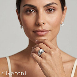 Noble Majesty Lab Grown Diamond Ring | Sustainable Elegance by Silveroni - Silveroni