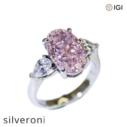 Oval D Color Lab Grown Diamond Ring - 2
