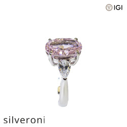 Oval D Color Lab Grown Diamond Ring - 3