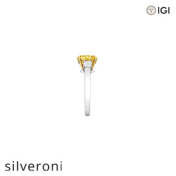 Oval Yellow Diamond Engagement Ring - 2