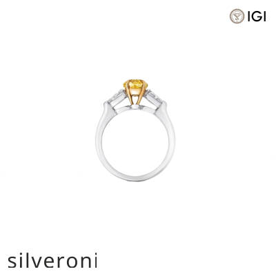 Oval Yellow Diamond Engagement Ring - 3