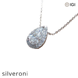 Pear Cut D Color Lab Grown Diamond Necklace - 3