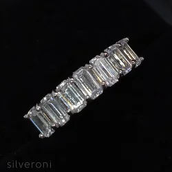 Princess Lab Grown Diamond Band | Sustainable Elegance by Silveroni - 2