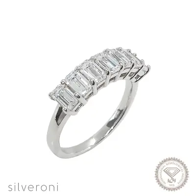 Princess Lab Grown Diamond Band | Sustainable Elegance by Silveroni - 1
