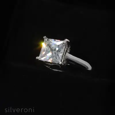 PrincessLab Grown Diamond Solitaire | Sustainable Elegance by Silveroni - 2