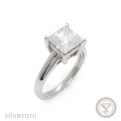 PrincessLab Grown Diamond Solitaire | Sustainable Elegance by Silveroni - 1