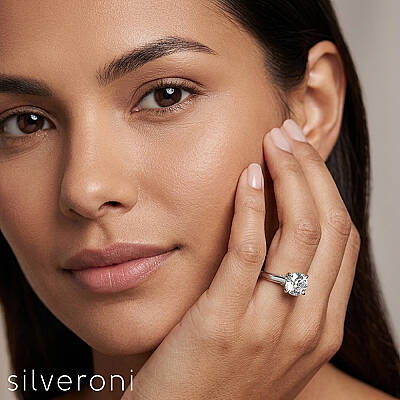 Pure Promise Lab Grown Diamond Ring 14K by Silveroni - 3