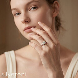Pure Promise Lab Grown Diamond Ring 14K by Silveroni - 2