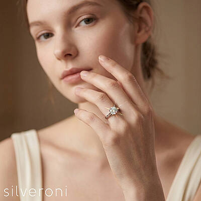 Pure Promise Lab Grown Diamond Ring 14K by Silveroni - 2