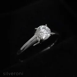 Pure Promise Lab Grown Diamond Ring 14K by Silveroni | Size: 5 mm | 0.5 Carat - 2