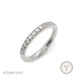 Radiant 18K Gold Lab Grown Diamond Stacking Ring | Sustainable Elegance by Silveroni - 1