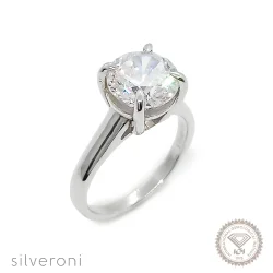 Radiant Echo Gold Lab Grown Diamond Ring | Sustainable Elegance by Silveroni - 1