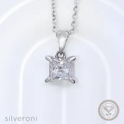 Radiant Whisper Lab Grown Diamond Necklace | Silveroni - 1