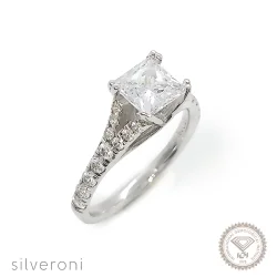 Regal Brilliance Lab Grown Diamond Ring | Sustainable Elegance by Silveroni - 1