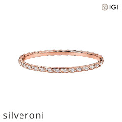 Rose Gold Bangle with Cushion Cut Diamonds - 3