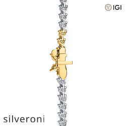 Round Brilliant Lab Grown Diamond Tennis Bracelet in Platinum - 3