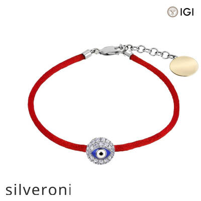 Round Evil Eye Lab Grown Diamond Bracelet - 1