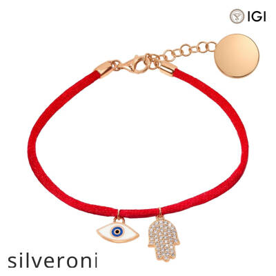 Round Evil Eye Lab Grown Diamond Bracelet - 1