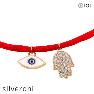 Round Evil Eye Lab Grown Diamond Bracelet - 5