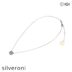 Round Evil Eye Lab Grown Diamond Necklace - 3