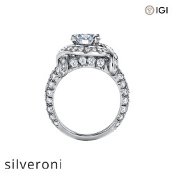 Round Excellent Cut F Color Lab Grown Diamond Engagement Ring - 3