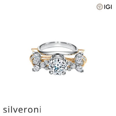 Round G Color Excellent Cut Lab Grown Diamond Engagement Ring - 1