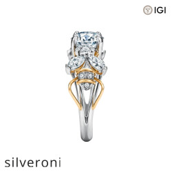 Round G Color Excellent Cut Lab Grown Diamond Engagement Ring - 2
