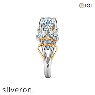 Round G Color Excellent Cut Lab Grown Diamond Engagement Ring - 2