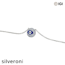 Round Lab Grown Diamond Evil Eye Necklace - 2
