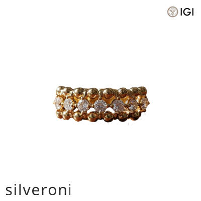 Round VVS Lab Grown Diamond Ring in 18K Gold - 1
