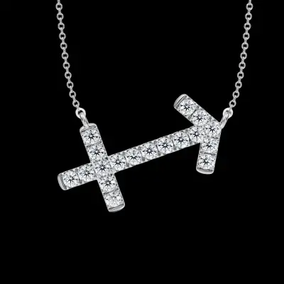 Sagittarius Zodiac Sign Diamond Necklace, IGI Lab-Grown 18K - 2