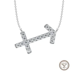 Sagittarius Zodiac Sign Diamond Necklace, IGI Lab-Grown 18K - 1