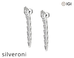 Serpenti Viper 18kt White Gold Pavé Diamond Earrings - 2
