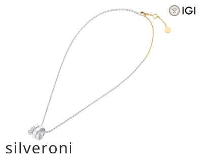 Serpenti Viper 18kt White Gold Pendant Necklace with Pavé Diamonds - 2