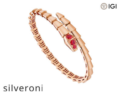 Serpenti Viper One-Coil Rose Gold Ruby Bracelet - 1