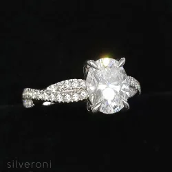 Shimme Lab Grown Diamond Horizon Gold Ring | Sustainable Elegance by Silveroni - 2