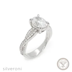 Shimme Lab Grown Diamond Horizon Gold Ring | Sustainable Elegance by Silveroni - 1