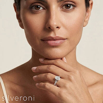 Shimme Lab Grown Diamond Horizon Gold Ring | Sustainable Elegance by Silveroni - 5
