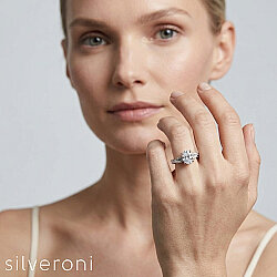 Shimme Lab Grown Diamond Horizon Gold Ring | Sustainable Elegance by Silveroni - 2
