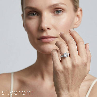 Shimme Lab Grown Diamond Horizon Gold Ring | Sustainable Elegance by Silveroni - 2