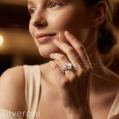 Shimme Lab Grown Diamond Horizon Gold Ring | Sustainable Elegance by Silveroni - 4