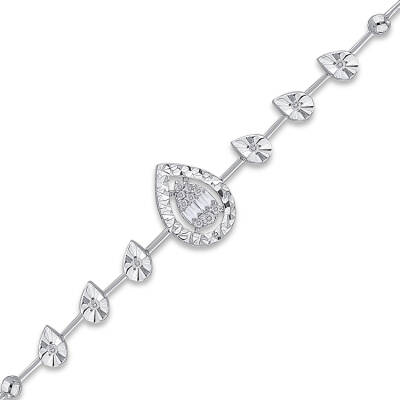 Silveroni 0.15 Carat Baguette Lab Grown Diamond Bracelet - 1